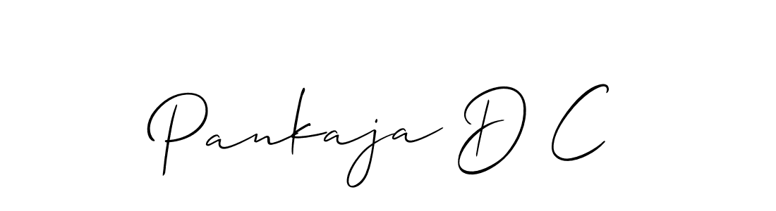 How to make Pankaja D C signature? Allison_Script is a professional autograph style. Create handwritten signature for Pankaja D C name. Pankaja D C signature style 2 images and pictures png