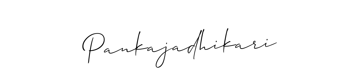 You should practise on your own different ways (Allison_Script) to write your name (Pankajadhikari) in signature. don't let someone else do it for you. Pankajadhikari signature style 2 images and pictures png