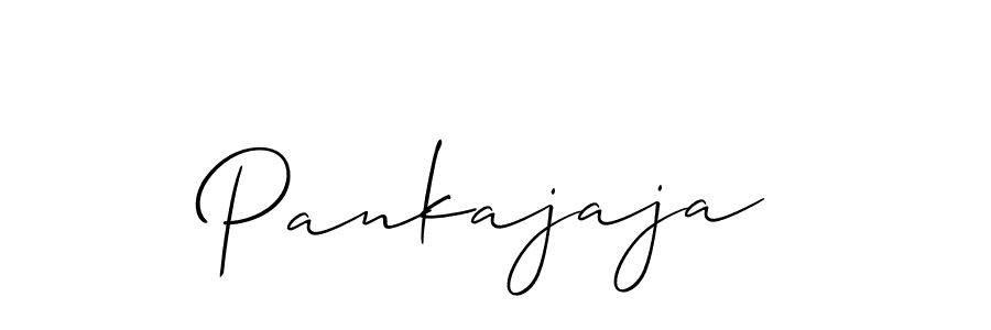 Design your own signature with our free online signature maker. With this signature software, you can create a handwritten (Allison_Script) signature for name Pankajaja. Pankajaja signature style 2 images and pictures png