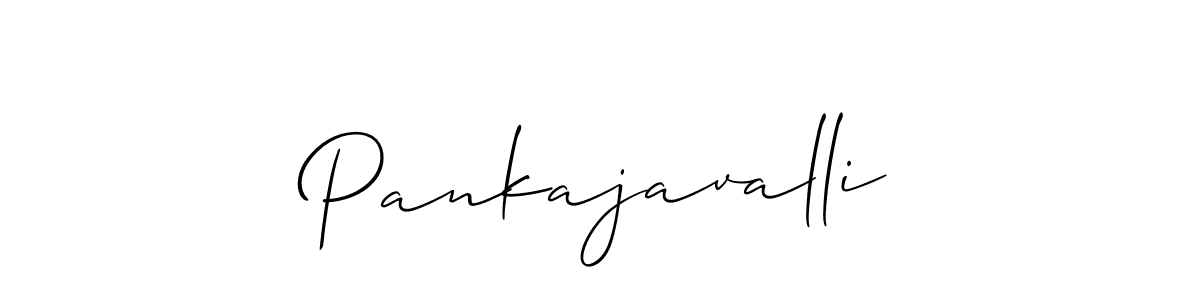 Create a beautiful signature design for name Pankajavalli. With this signature (Allison_Script) fonts, you can make a handwritten signature for free. Pankajavalli signature style 2 images and pictures png