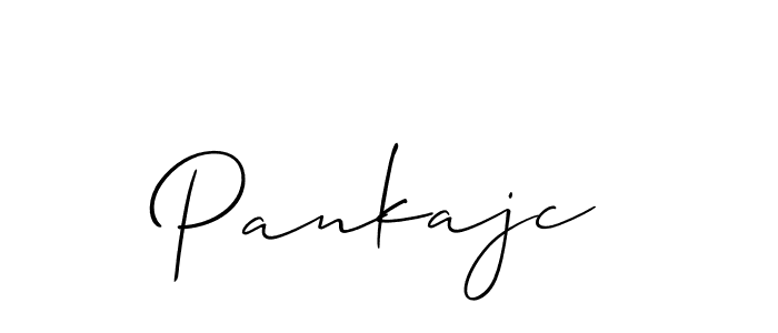 Also we have Pankajc name is the best signature style. Create professional handwritten signature collection using Allison_Script autograph style. Pankajc signature style 2 images and pictures png
