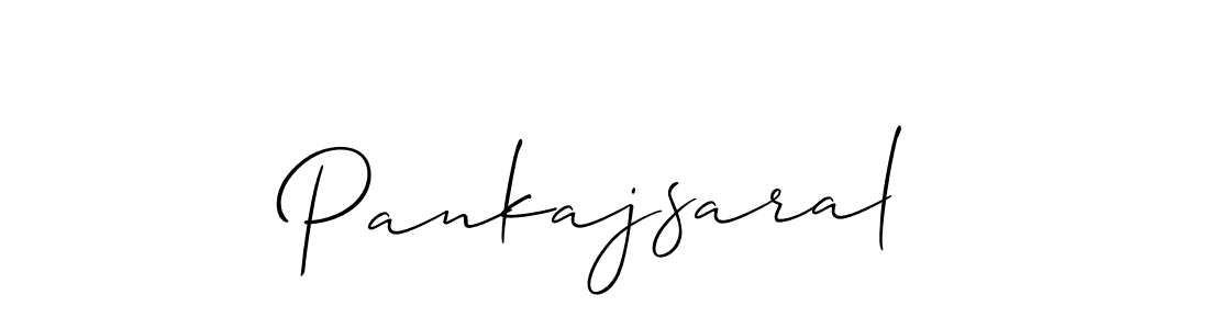 How to make Pankajsaral signature? Allison_Script is a professional autograph style. Create handwritten signature for Pankajsaral name. Pankajsaral signature style 2 images and pictures png