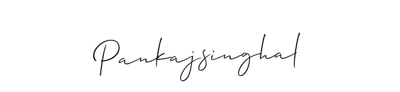 Create a beautiful signature design for name Pankajsinghal. With this signature (Allison_Script) fonts, you can make a handwritten signature for free. Pankajsinghal signature style 2 images and pictures png