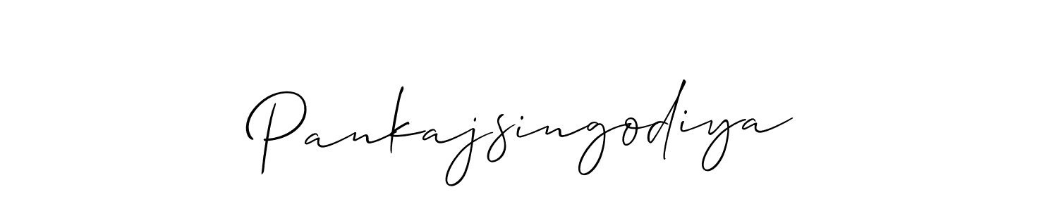 The best way (Allison_Script) to make a short signature is to pick only two or three words in your name. The name Pankajsingodiya include a total of six letters. For converting this name. Pankajsingodiya signature style 2 images and pictures png