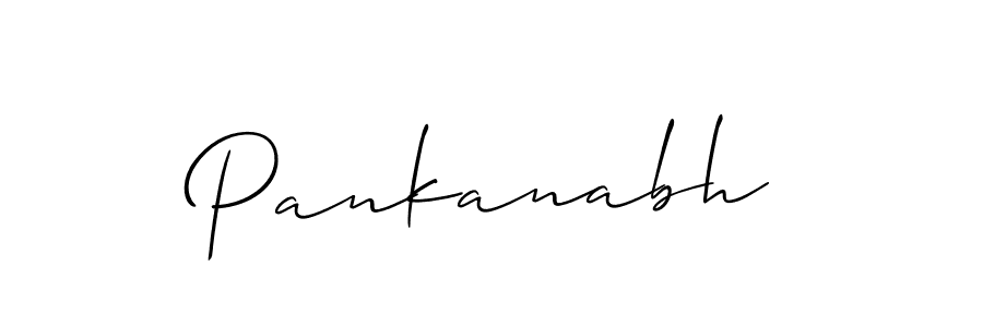 Use a signature maker to create a handwritten signature online. With this signature software, you can design (Allison_Script) your own signature for name Pankanabh. Pankanabh signature style 2 images and pictures png