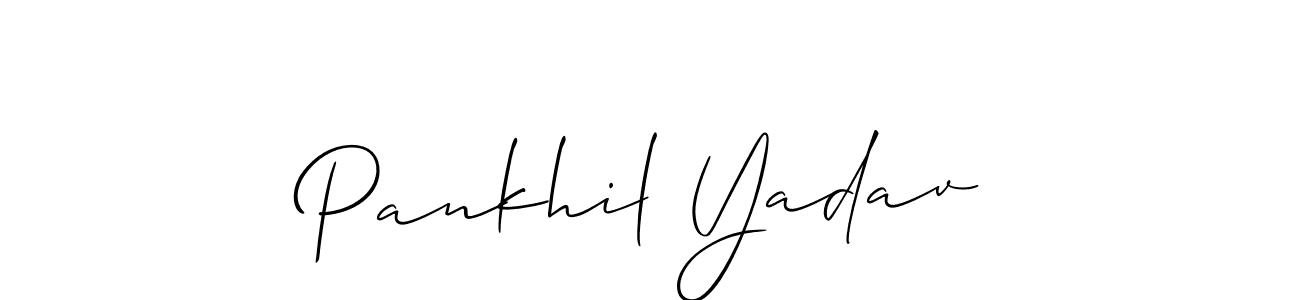 Pankhil Yadav stylish signature style. Best Handwritten Sign (Allison_Script) for my name. Handwritten Signature Collection Ideas for my name Pankhil Yadav. Pankhil Yadav signature style 2 images and pictures png