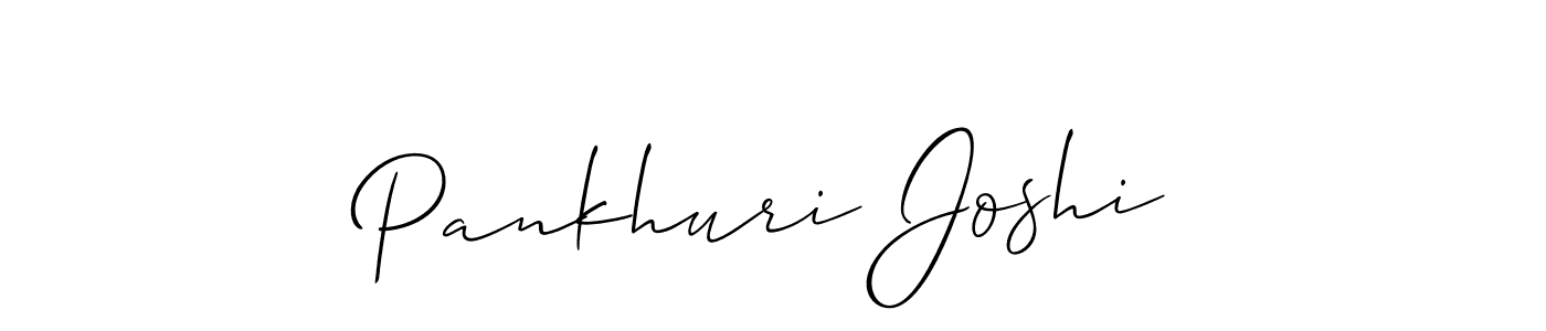 Use a signature maker to create a handwritten signature online. With this signature software, you can design (Allison_Script) your own signature for name Pankhuri Joshi. Pankhuri Joshi signature style 2 images and pictures png