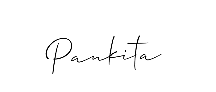 Also we have Pankita name is the best signature style. Create professional handwritten signature collection using Allison_Script autograph style. Pankita signature style 2 images and pictures png