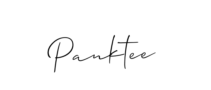 Make a beautiful signature design for name Panktee. With this signature (Allison_Script) style, you can create a handwritten signature for free. Panktee signature style 2 images and pictures png