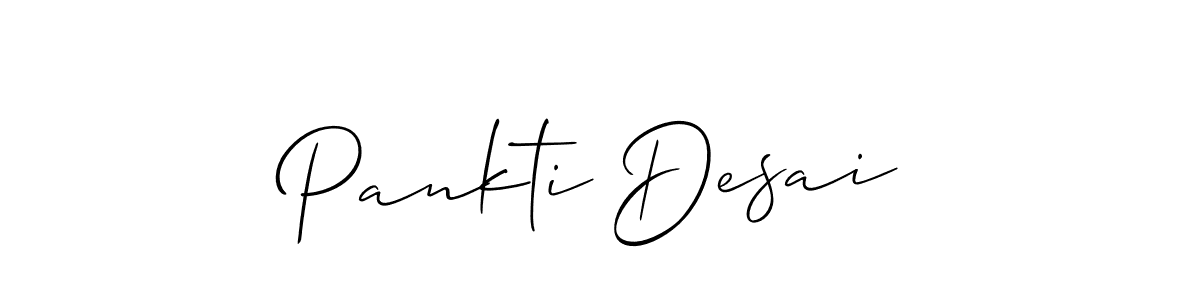 Also we have Pankti Desai name is the best signature style. Create professional handwritten signature collection using Allison_Script autograph style. Pankti Desai signature style 2 images and pictures png