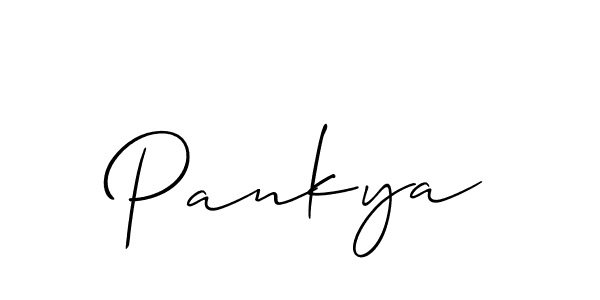 Make a beautiful signature design for name Pankya. With this signature (Allison_Script) style, you can create a handwritten signature for free. Pankya signature style 2 images and pictures png