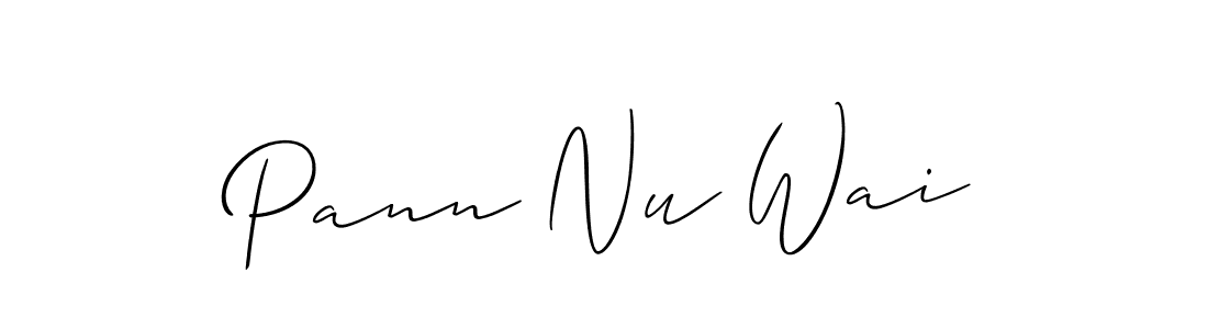 How to Draw Pann Nu Wai signature style? Allison_Script is a latest design signature styles for name Pann Nu Wai. Pann Nu Wai signature style 2 images and pictures png