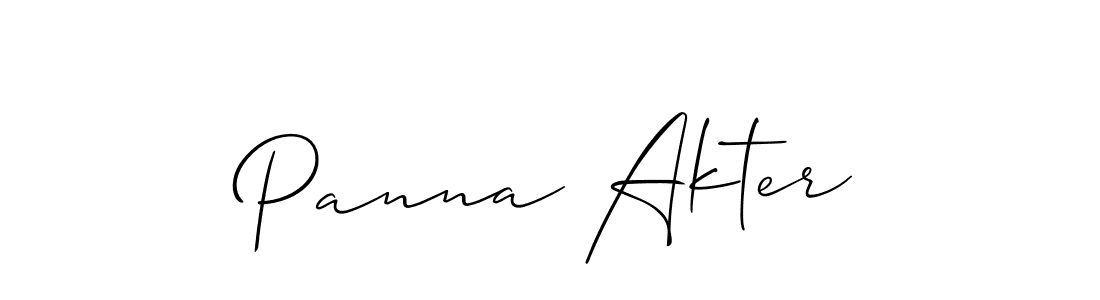 Make a beautiful signature design for name Panna Akter. Use this online signature maker to create a handwritten signature for free. Panna Akter signature style 2 images and pictures png