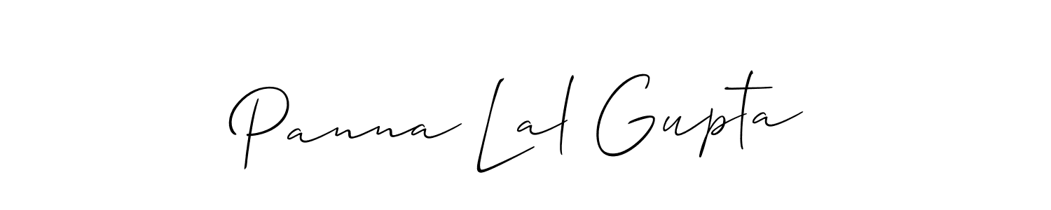 Allison_Script is a professional signature style that is perfect for those who want to add a touch of class to their signature. It is also a great choice for those who want to make their signature more unique. Get Panna Lal Gupta name to fancy signature for free. Panna Lal Gupta signature style 2 images and pictures png