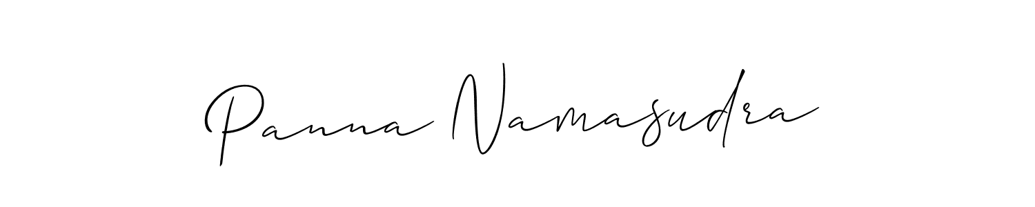 Similarly Allison_Script is the best handwritten signature design. Signature creator online .You can use it as an online autograph creator for name Panna Namasudra. Panna Namasudra signature style 2 images and pictures png