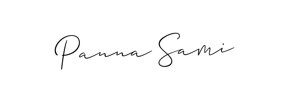 if you are searching for the best signature style for your name Panna Sami. so please give up your signature search. here we have designed multiple signature styles  using Allison_Script. Panna Sami signature style 2 images and pictures png