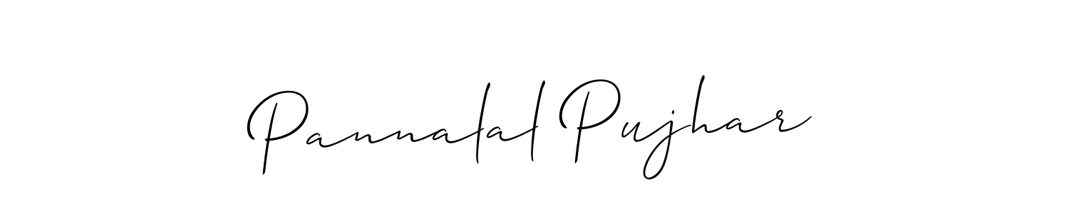 Create a beautiful signature design for name Pannalal Pujhar. With this signature (Allison_Script) fonts, you can make a handwritten signature for free. Pannalal Pujhar signature style 2 images and pictures png
