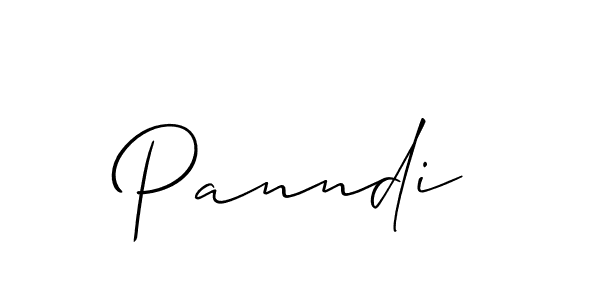 Design your own signature with our free online signature maker. With this signature software, you can create a handwritten (Allison_Script) signature for name Panndi. Panndi signature style 2 images and pictures png