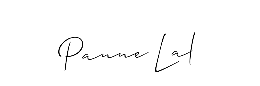Make a beautiful signature design for name Panne Lal. With this signature (Allison_Script) style, you can create a handwritten signature for free. Panne Lal signature style 2 images and pictures png