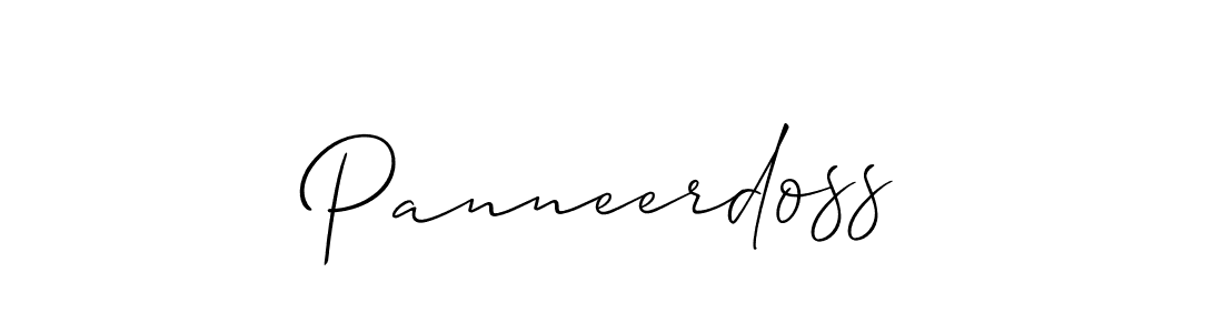 Make a beautiful signature design for name Panneerdoss. With this signature (Allison_Script) style, you can create a handwritten signature for free. Panneerdoss signature style 2 images and pictures png