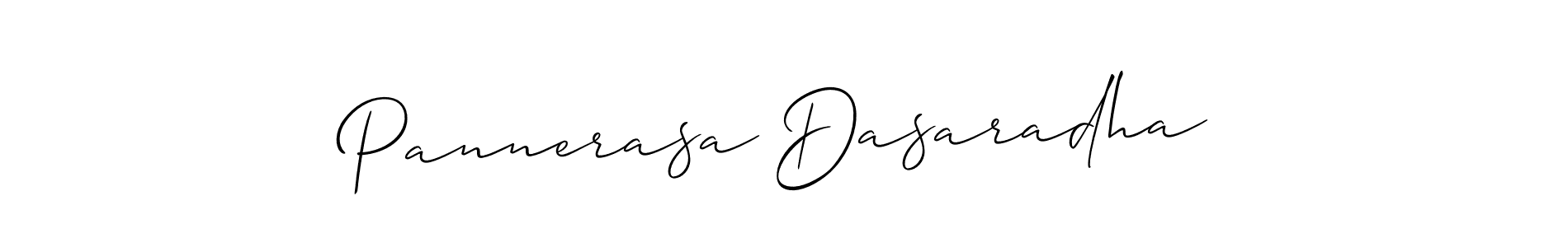 Also You can easily find your signature by using the search form. We will create Pannerasa Dasaradha name handwritten signature images for you free of cost using Allison_Script sign style. Pannerasa Dasaradha signature style 2 images and pictures png