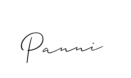 You should practise on your own different ways (Allison_Script) to write your name (Panni) in signature. don't let someone else do it for you. Panni signature style 2 images and pictures png