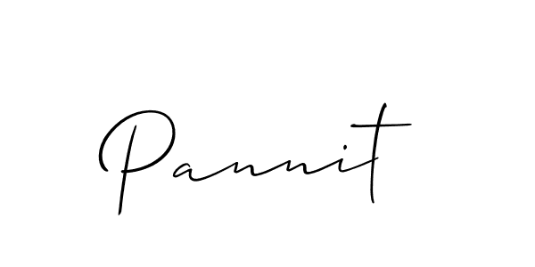 Also we have Pannit name is the best signature style. Create professional handwritten signature collection using Allison_Script autograph style. Pannit signature style 2 images and pictures png