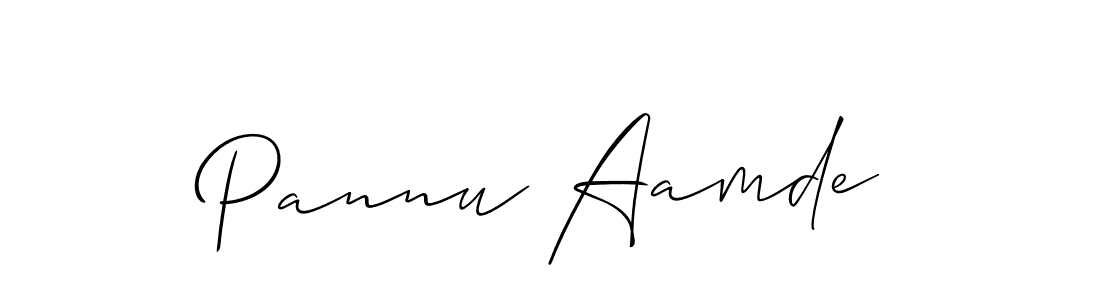 Create a beautiful signature design for name Pannu Aamde. With this signature (Allison_Script) fonts, you can make a handwritten signature for free. Pannu Aamde signature style 2 images and pictures png