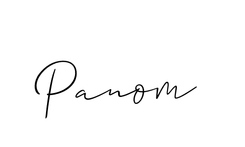 Make a beautiful signature design for name Panom. With this signature (Allison_Script) style, you can create a handwritten signature for free. Panom signature style 2 images and pictures png