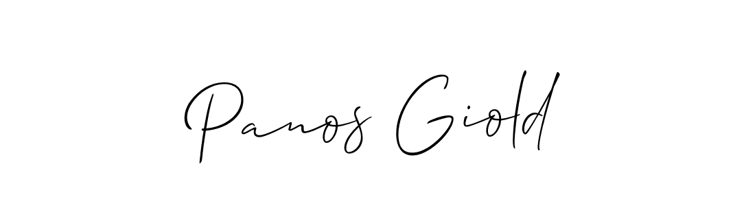 It looks lik you need a new signature style for name Panos Giold. Design unique handwritten (Allison_Script) signature with our free signature maker in just a few clicks. Panos Giold signature style 2 images and pictures png