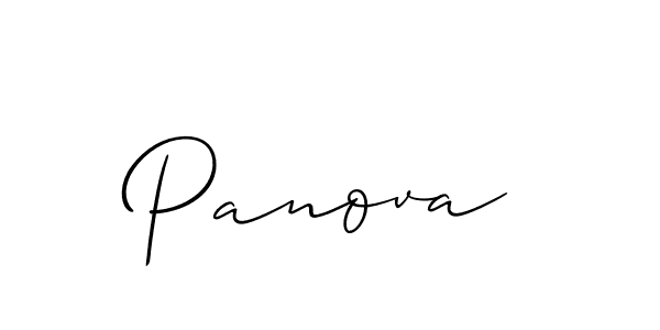 Design your own signature with our free online signature maker. With this signature software, you can create a handwritten (Allison_Script) signature for name Panova. Panova signature style 2 images and pictures png