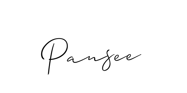 It looks lik you need a new signature style for name Pansee. Design unique handwritten (Allison_Script) signature with our free signature maker in just a few clicks. Pansee signature style 2 images and pictures png
