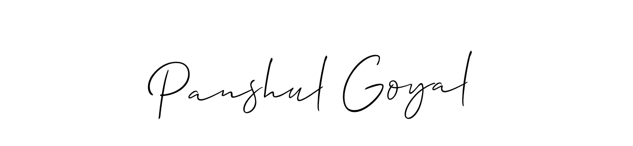 You should practise on your own different ways (Allison_Script) to write your name (Panshul Goyal) in signature. don't let someone else do it for you. Panshul Goyal signature style 2 images and pictures png