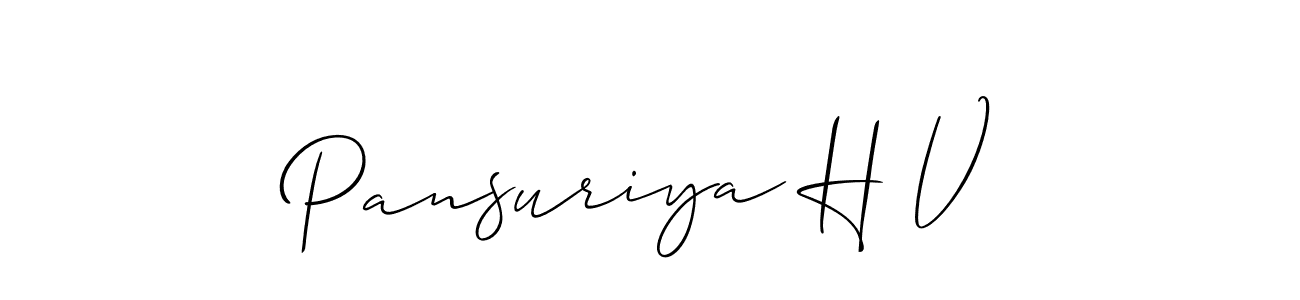 Pansuriya H V stylish signature style. Best Handwritten Sign (Allison_Script) for my name. Handwritten Signature Collection Ideas for my name Pansuriya H V. Pansuriya H V signature style 2 images and pictures png