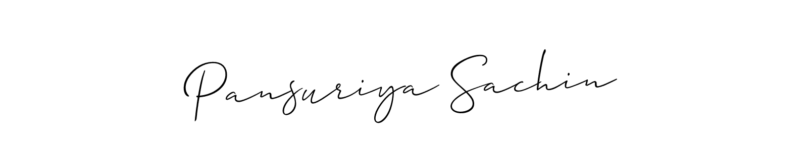 Design your own signature with our free online signature maker. With this signature software, you can create a handwritten (Allison_Script) signature for name Pansuriya Sachin. Pansuriya Sachin signature style 2 images and pictures png