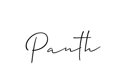 It looks lik you need a new signature style for name Panth. Design unique handwritten (Allison_Script) signature with our free signature maker in just a few clicks. Panth signature style 2 images and pictures png