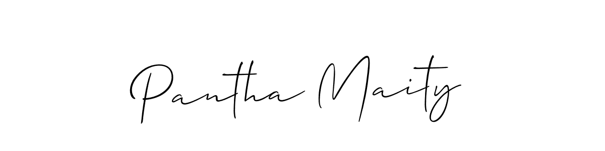 It looks lik you need a new signature style for name Pantha Maity. Design unique handwritten (Allison_Script) signature with our free signature maker in just a few clicks. Pantha Maity signature style 2 images and pictures png