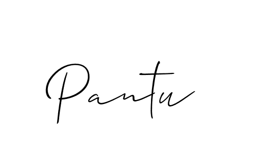 Design your own signature with our free online signature maker. With this signature software, you can create a handwritten (Allison_Script) signature for name Pantu. Pantu signature style 2 images and pictures png