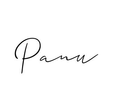 if you are searching for the best signature style for your name Panu. so please give up your signature search. here we have designed multiple signature styles  using Allison_Script. Panu signature style 2 images and pictures png