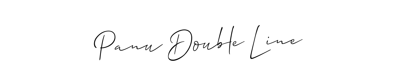Also we have Panu Double Line name is the best signature style. Create professional handwritten signature collection using Allison_Script autograph style. Panu Double Line signature style 2 images and pictures png