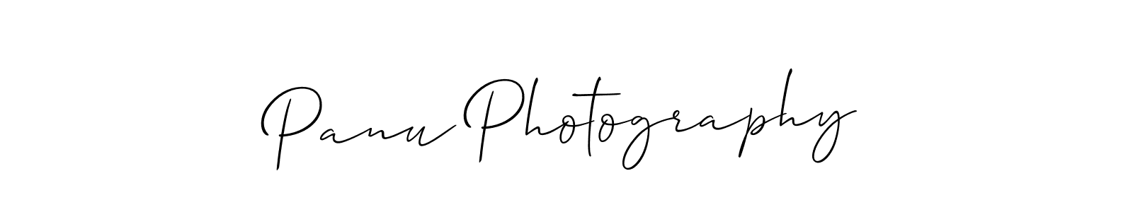 Allison_Script is a professional signature style that is perfect for those who want to add a touch of class to their signature. It is also a great choice for those who want to make their signature more unique. Get Panu Photography name to fancy signature for free. Panu Photography signature style 2 images and pictures png