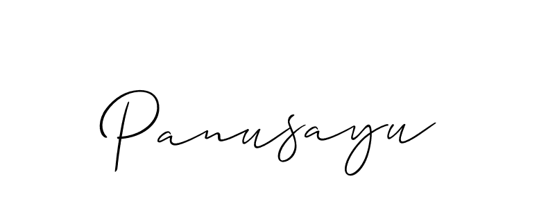 How to Draw Panusayu signature style? Allison_Script is a latest design signature styles for name Panusayu. Panusayu signature style 2 images and pictures png