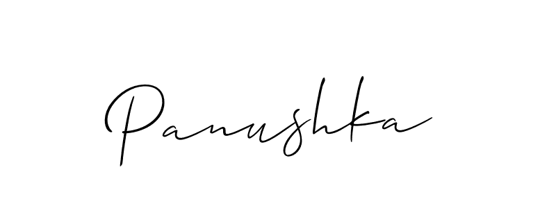 You should practise on your own different ways (Allison_Script) to write your name (Panushka) in signature. don't let someone else do it for you. Panushka signature style 2 images and pictures png