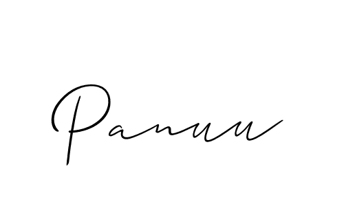 if you are searching for the best signature style for your name Panuu. so please give up your signature search. here we have designed multiple signature styles  using Allison_Script. Panuu signature style 2 images and pictures png