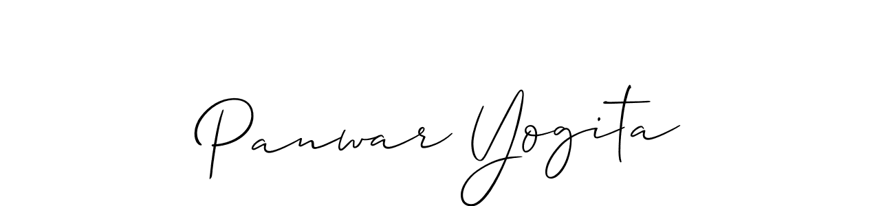Allison_Script is a professional signature style that is perfect for those who want to add a touch of class to their signature. It is also a great choice for those who want to make their signature more unique. Get Panwar Yogita name to fancy signature for free. Panwar Yogita signature style 2 images and pictures png