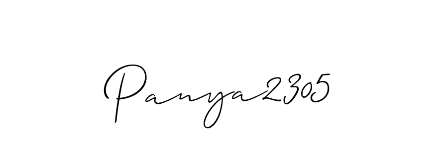 How to Draw Panya2305 signature style? Allison_Script is a latest design signature styles for name Panya2305. Panya2305 signature style 2 images and pictures png