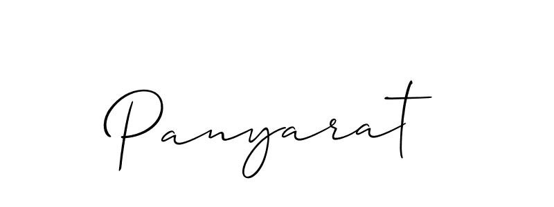 Use a signature maker to create a handwritten signature online. With this signature software, you can design (Allison_Script) your own signature for name Panyarat. Panyarat signature style 2 images and pictures png