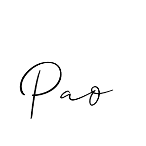 Similarly Allison_Script is the best handwritten signature design. Signature creator online .You can use it as an online autograph creator for name Pao. Pao signature style 2 images and pictures png