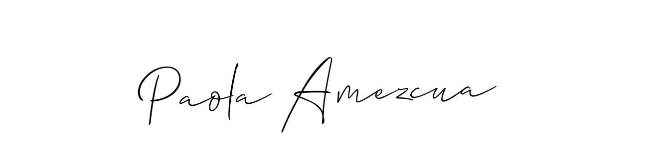 How to Draw Paola Amezcua signature style? Allison_Script is a latest design signature styles for name Paola Amezcua. Paola Amezcua signature style 2 images and pictures png