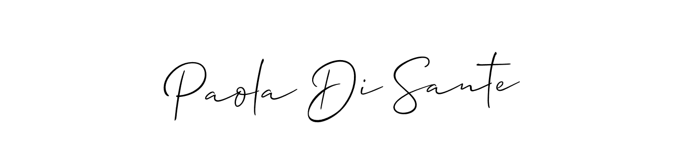 You should practise on your own different ways (Allison_Script) to write your name (Paola Di Sante) in signature. don't let someone else do it for you. Paola Di Sante signature style 2 images and pictures png